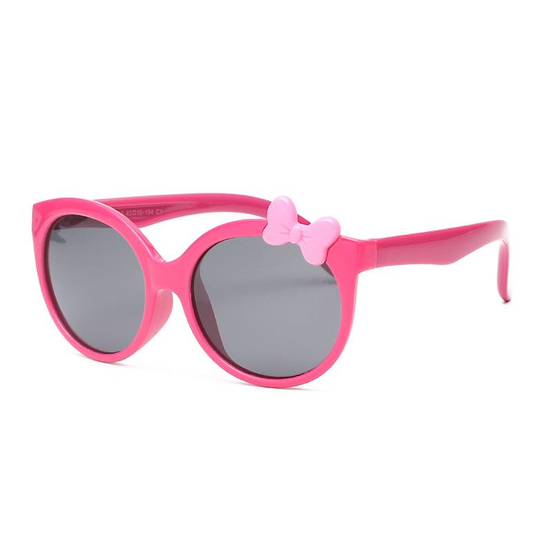 Children'S Silicone Sunglasses Baby Sunglasses Cartoon Cute Princess Polarized Sunglasses Girl Tide