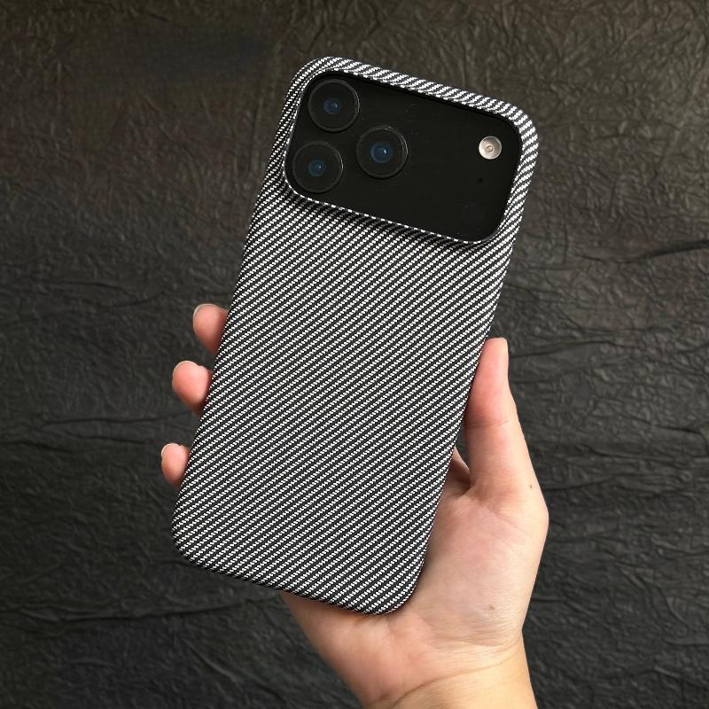 For iPhone 17 16 Pro Max Case Hard Matte Carbon Fiber Texture Anti Fingerprint Cover For iPhone 16 Plus Shell Shockproof Bumper