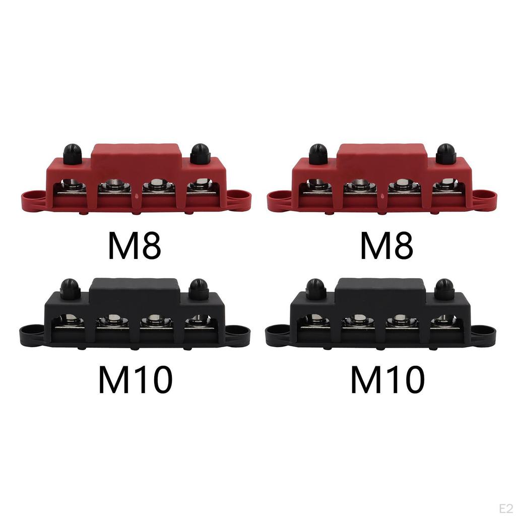 Bloco de Distribuição de Energia com 4 Saídas com Tampa Acessórios Par de Barramento Adequado para Marítimo Automotivo