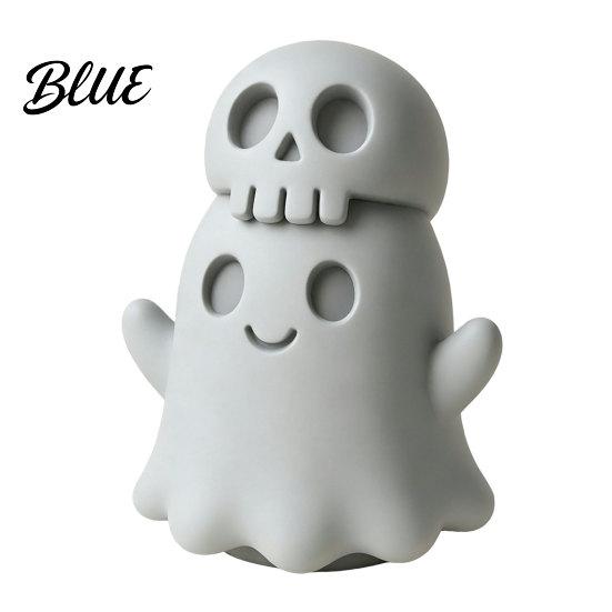 Skull Ghost Ornament 3D Printed Figurine Spooky Gothic Statue Mini Decor Cartoon for Table Centerpiece Shelf Desk Office