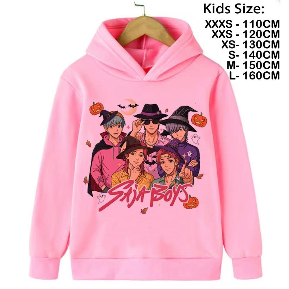 Kpop Demon Hunter Saja Boys Sweatshirt Autumn Winter Sport Hooded Fashion Casual Round Y2K Cosplay Clothing