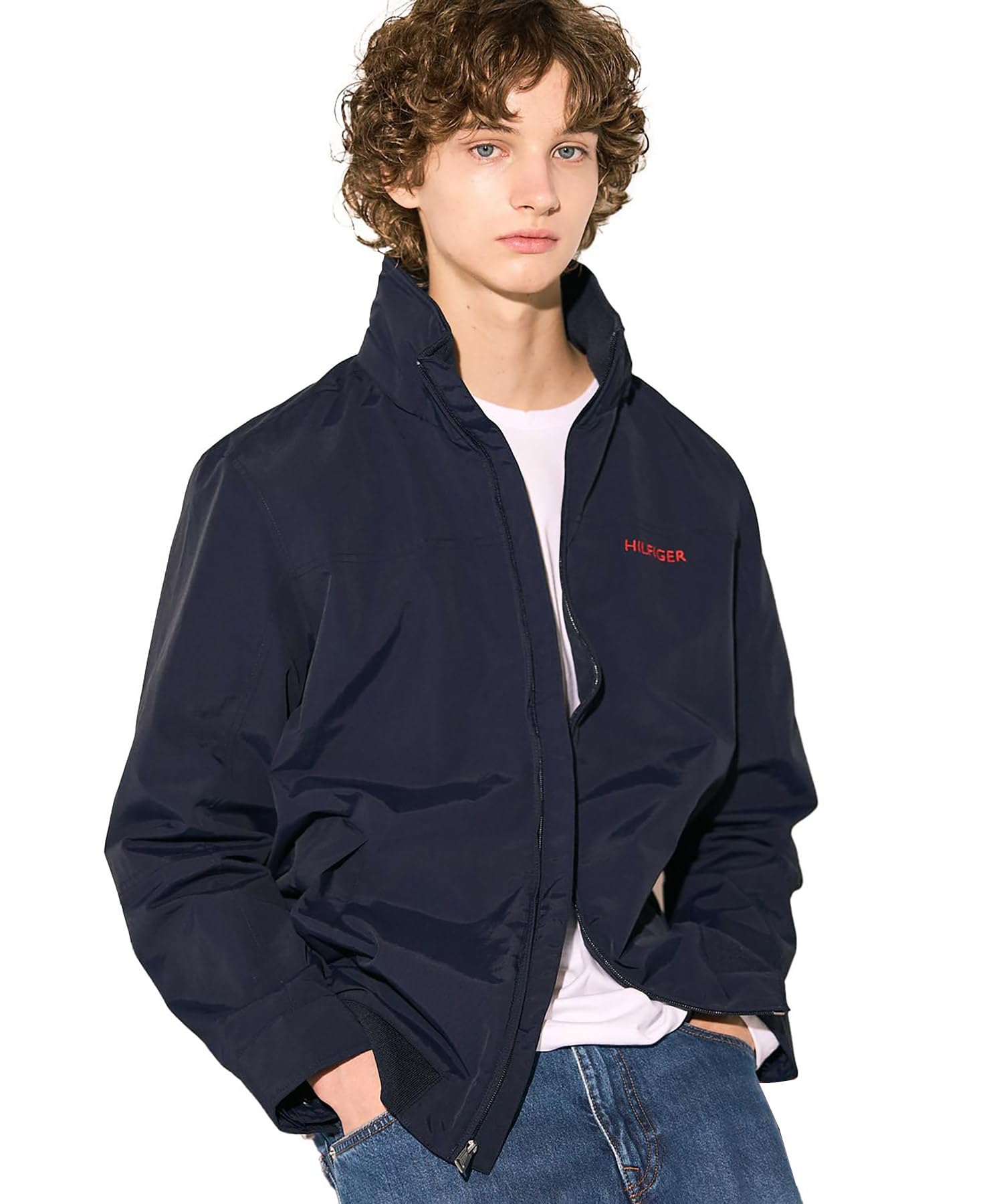 

Tommy Hilfiger Официальная онлайн-эксклюзивная куртка с воротником-стойкой 78J8338 S Темно-синий Блузон/REGATTA