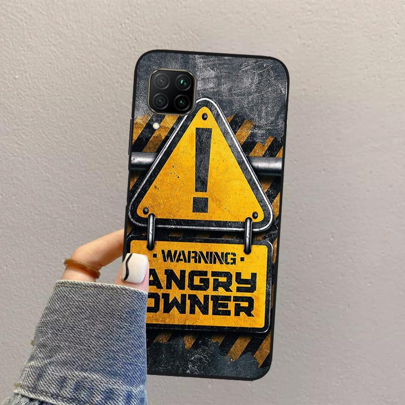 Warning Angry Danger Owner For Huawei Nova 3i 7i 8i 11i 12i 9 10 SE Y73 Y90 Y70 Y72 Y61 Y91 P30 P40 Lite P60 Pro Case