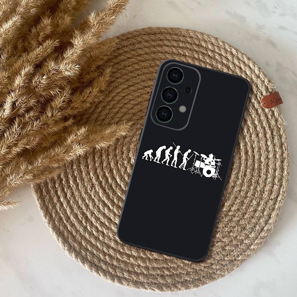 Drummer Drum Set Phone Case For Samsung S25,S24,S21,S22,S23,S30,Ultra,S20,Plus,Fe,Lite,Note,10,9,5G Black Cover