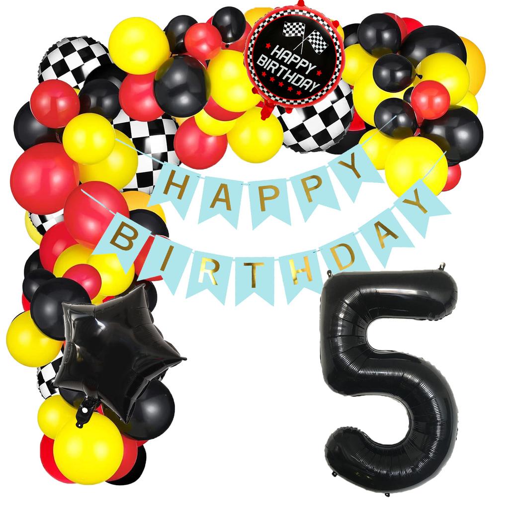Racing Theme Birthday Balloon 32 Inch Digital Balloon Wreath Set Party Decoration Supplies