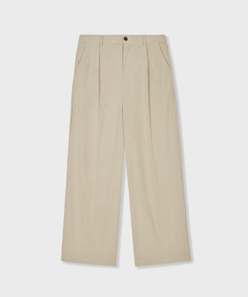 GLW Comfort Elastic Corduroy Pants Cream