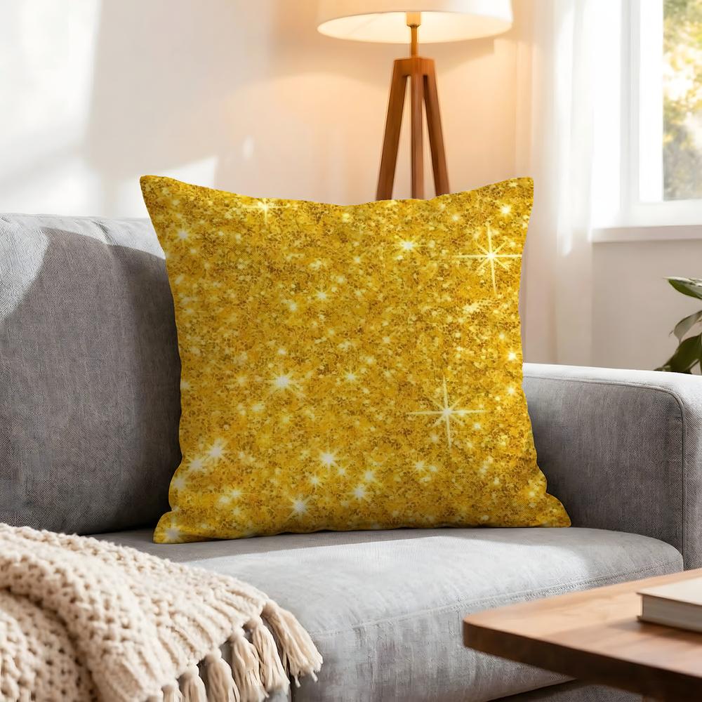 Golden fine light spots Cushion Cover Pcs Decorative Covers Soft Cushion Case for Sofa Couch Decor x x Pillowcases