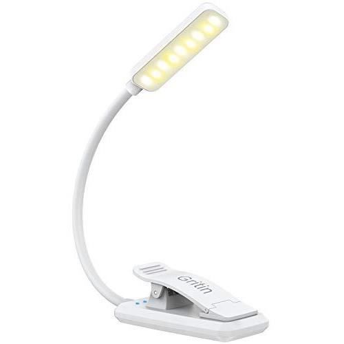 Lampe De Lecture - Gritin - Liseuse Clip 9 LED - Gradation Progressive - 3 Modes De Couleur - Rechargeable USB