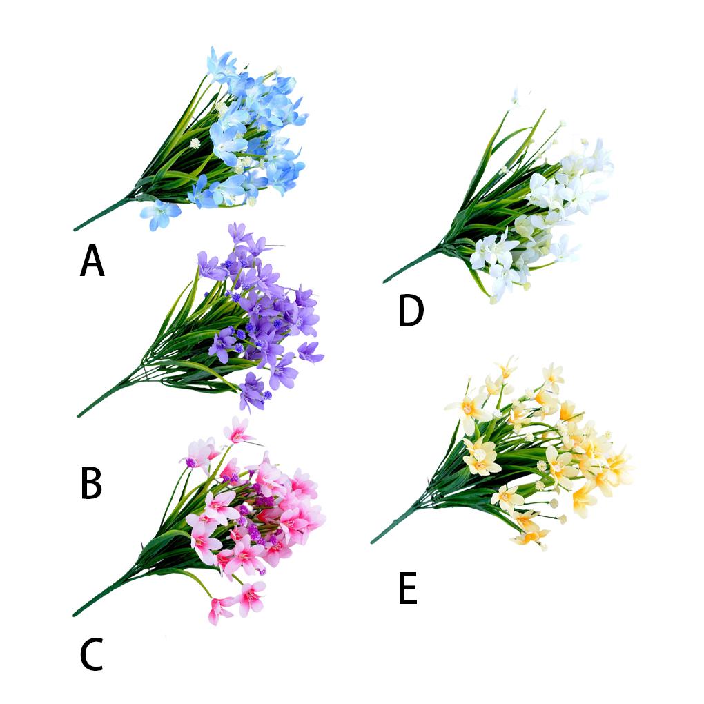 Artificial Flower Multi-Head Fake Flowers Bouquet Home Decoration Resistant Party Garden Living Room Bedroom Holiday