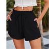 Pantalones Cortos Casuales de Moda Sueltos de Color Sólido para Mujer Verano 2026 - Estilo Europeo y Americano
