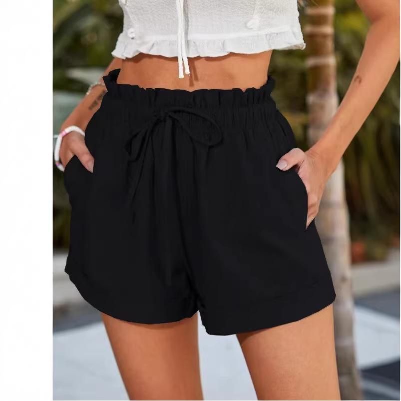 Pantalones Cortos Casuales de Moda Sueltos de Color Sólido para Mujer Verano 2026 - Estilo Europeo y Americano