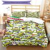 3pcs Sanrio KEROKERO KEROPPI1 Design Cover Set - HD Printed Bedding with 1 Cover and 2 Pillowcases - Perfect for Home and Dorm Decor