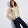 French Polka Dot Sleeveless Top Women's Summer High-end Light Luxury Lace-up Ruffle Edge Waist Thin Vest Shirt