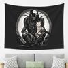 Xenomorph And A Cat Tapestry Wall Hanging Aesthetic Home Decor Tapestries for Living Room Bedroom