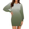 Women's Fashion Casual Round Neck Long-Sleeve Dress