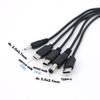 1 USB male to 5 way 10 way type c DC 5.5x2.1mm 2.0x0.7mm male 5P V3 V8 mirco usb male power charging spring cable 10 in1 charger