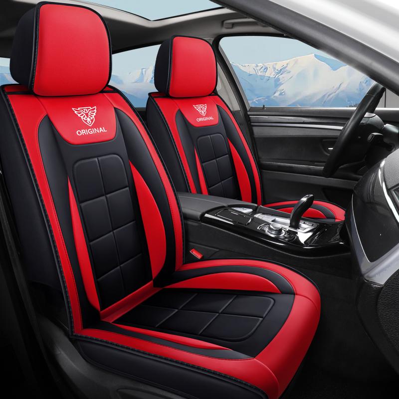Five-seater Car Seat Covers Waterproof Faux Leather Cushion Universal Car Interior Covers with Non-Slip Protector for Most Cars