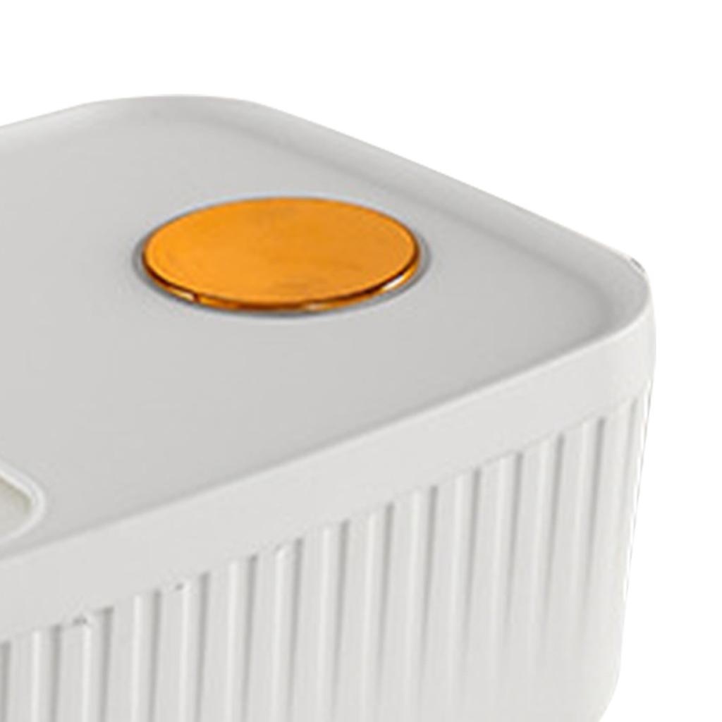 Plastová nádoba na rýži s velkou kapacitou, vzduchotěsná s víkem, zásobník na rýži pro obilí, cereálie, mouky, bílá 5 kg