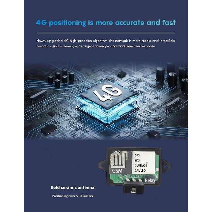 1000MA 4G GPS Tracker Car Motorcycle Bike Engine Lock Cut Oil Tracking Towed Away Call SMS Horn Alarm Search Anti-Theft Device