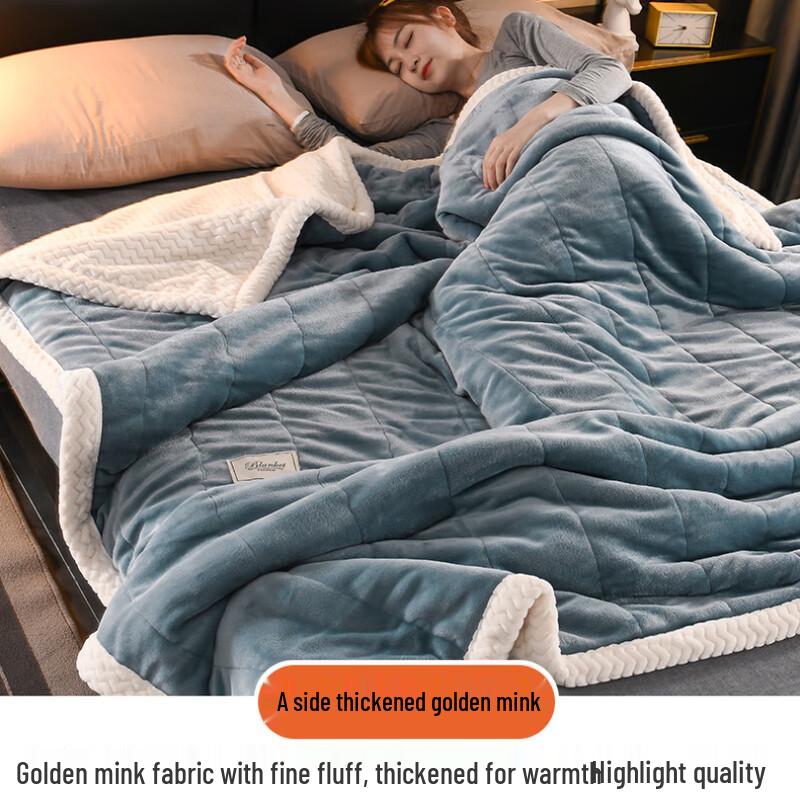 LISM Milk Velvet Quilted Blanket