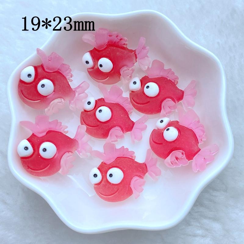 10Pcs New Cute Resin Mini Marine Animal Series Flat Back Manicure Parts Embellishments For Hair Bows Accessories