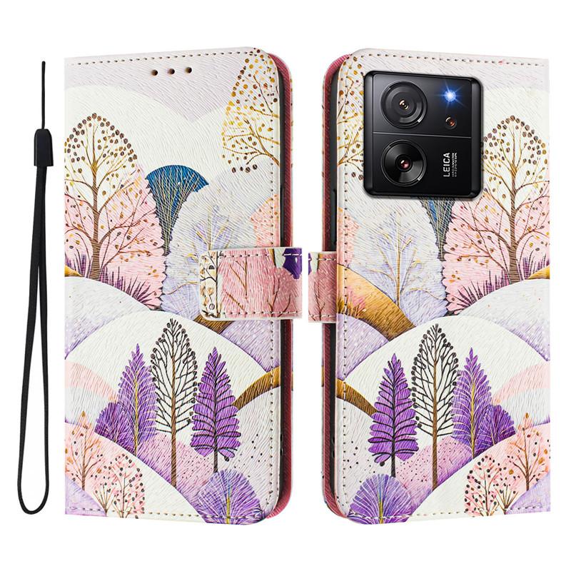 Luxury Flip Leather Case For Xiaomi 13T Pro Flip Cover On For Xiomi Mi 13 Lite Ultra Mi13T Pro 5G Wallet Bags Flower Cases Etui