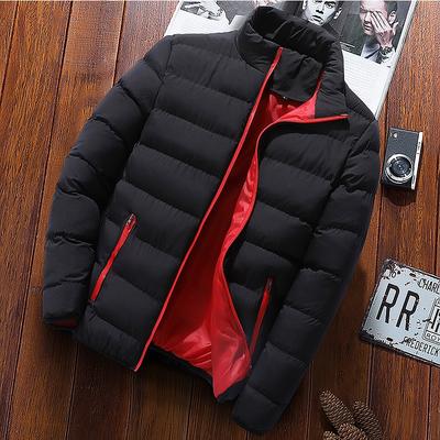 Men’s Thick Stand Collar Quilted Cotton Jacket
