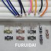 Fei Jia Horseshoe & Eight-Character Buckle Diamond Nylon Bracelet for Couples