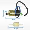 Electric Fuel Pump 12v (8mm In/Outlet) Compatible with Kawasaki Mule 3000 3010 3020 2520 2500 2510 1000 Repalce 49040-1055 KAF620 KF620