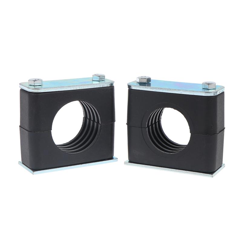 2Pcs Black Nylon Pipe Clamp Bolted Plastic Clip Tube Fastener 6-50Mm Diameter For Fixing And Binding Accessories