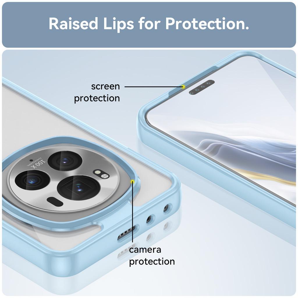 Transparent PMMA + TPU Case For Honor Magic6 Pro Magic6Pro 5G Full Protection Bumper Colorful Soft Border Hard Back Shell Cover