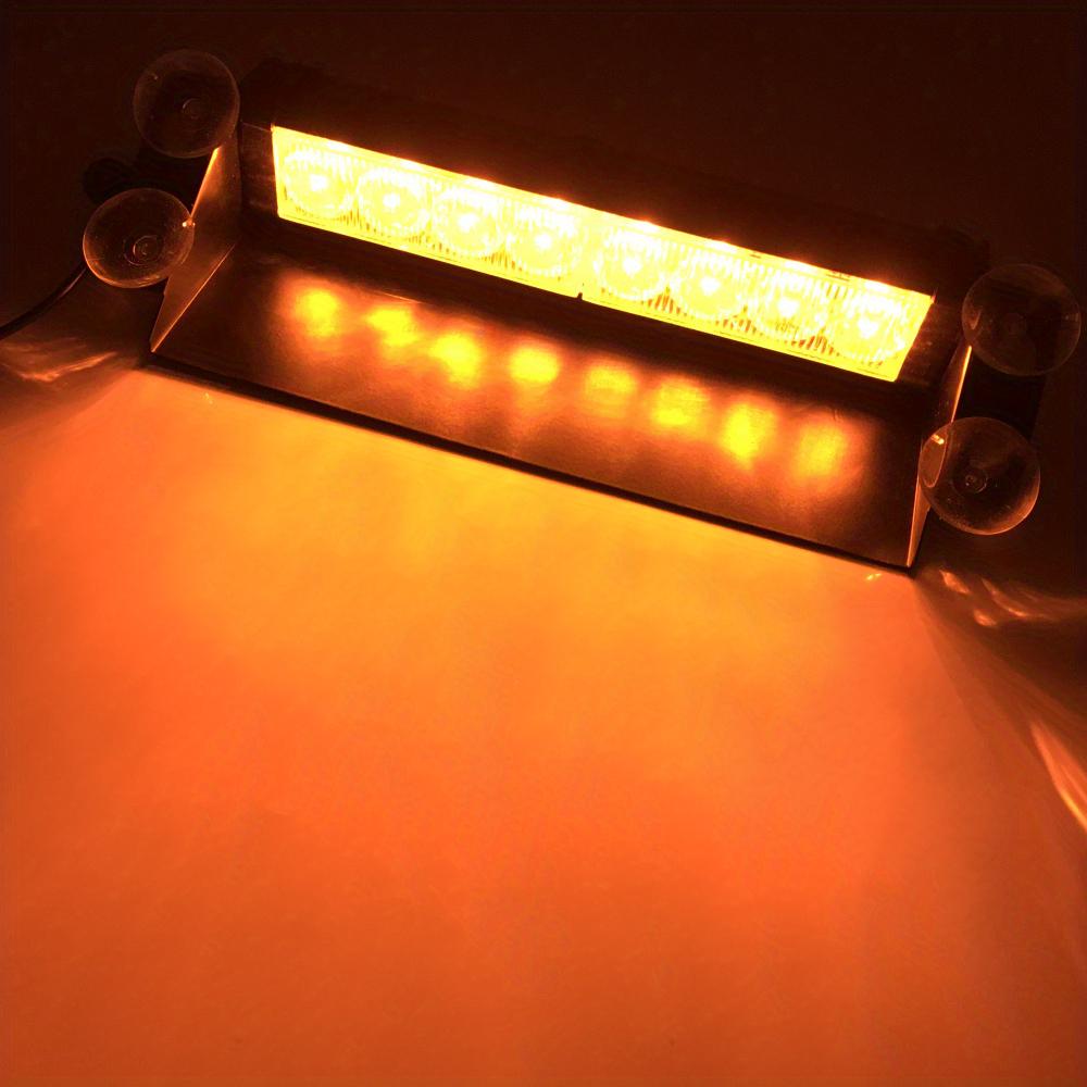 12V Car Flashing Warning Lights LED Police Strobe Lamps DRL Day Running Interior Windshield Suction Truck Automotive Accessories
