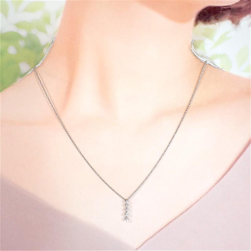 MIKIMOTO Necklace K18 White Gold Women