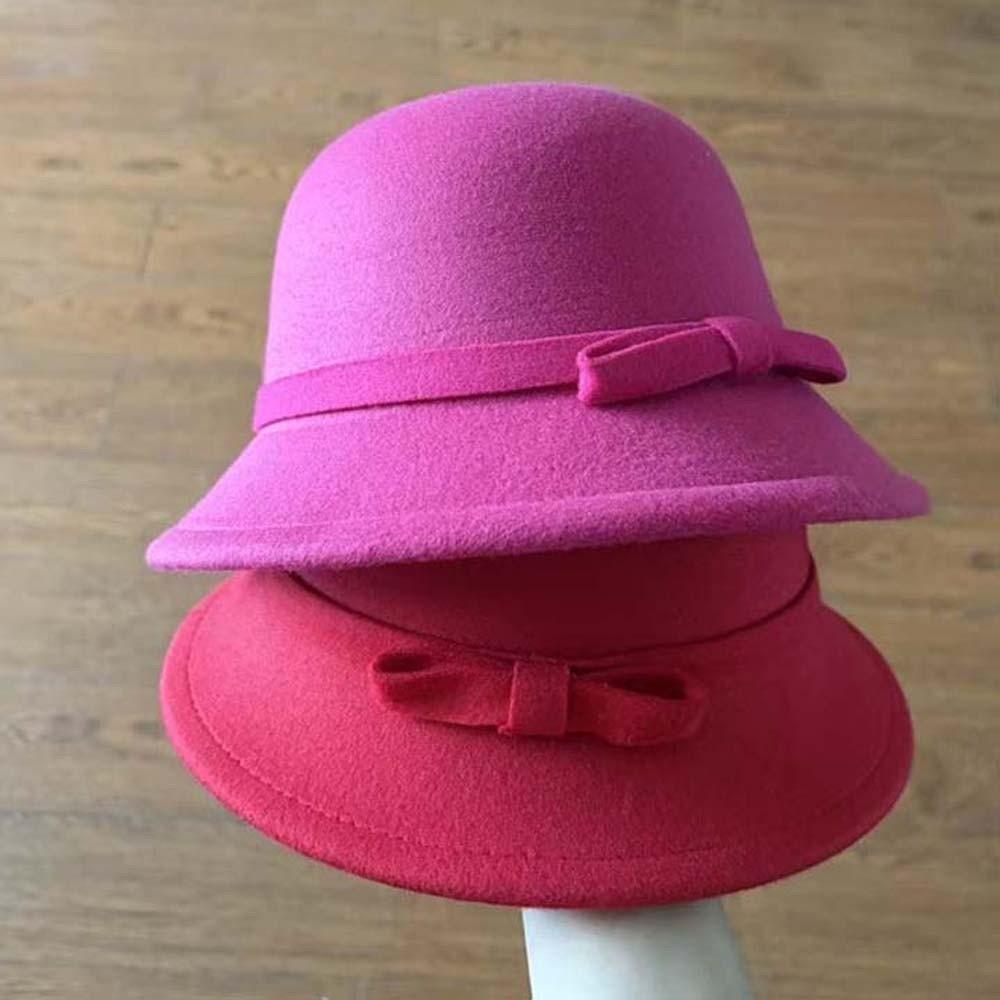 Korean Style Winter Woolen Hat Warm Fleece Vintage Fedora Cap Retro Cloche Cap  Casual Party