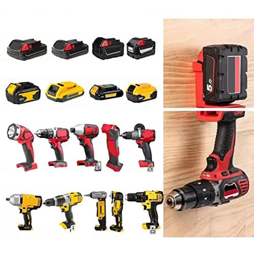 5Pcs Battery Holder Wall Mount Battery Dock Holder For Power Tool Holder Bracket Fixing Protector For Battery Fixing