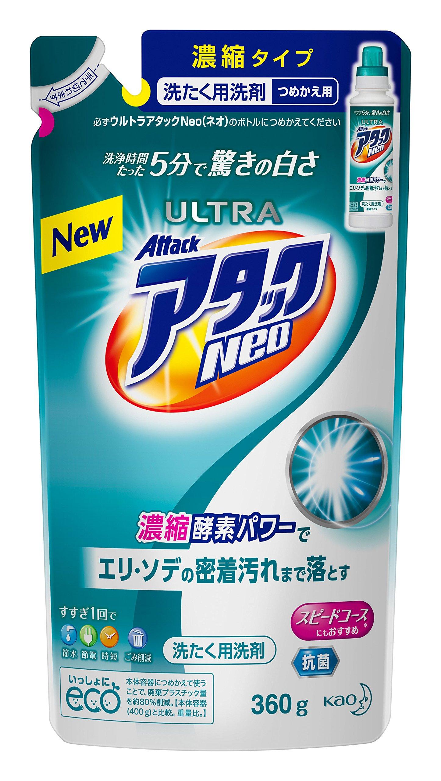 

Ultra Attack Neo Laundry Concentrated Liquid 360g Detergent, Refill, (Regular)