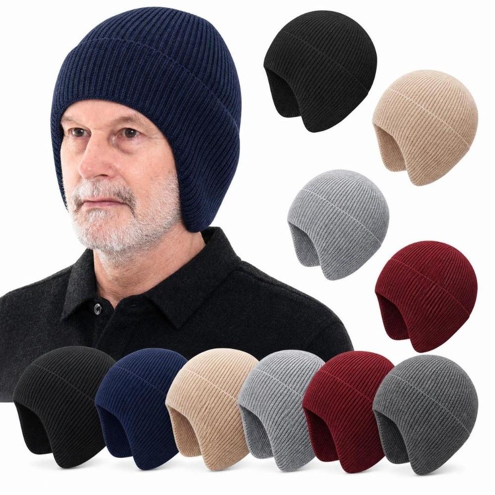 Velvet Lining Beanie Cap Bonnet Winter Hat Outdoor Earflap Cap for Men Women