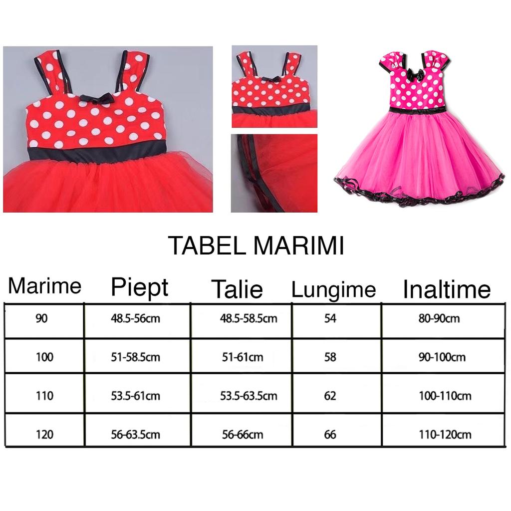 Mini Mouse Dress Set with Headband, Size 100 Cm, for Kids 3-4 Years, Pink, Gift for Girls