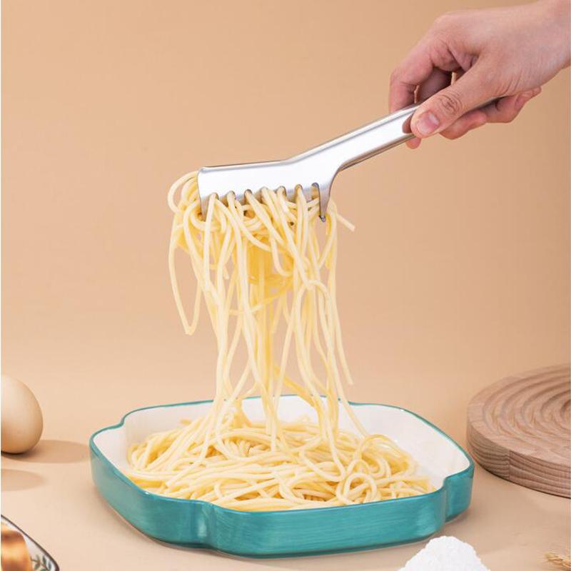 Stainless Steel Pasta Tong Spaghetti Tong Food Clip Steak Cake Bread BBQ Meat Salad Noodles Clip Cooking Utensils Kitchen Tool