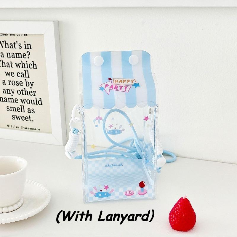 Kawaii Dessert PVC Storage Bags for Girls Cute Doll Storage Bags with Lanyard Plush Doll Display Shoulder Bags Wholesales 2025