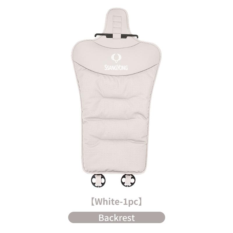 Car Velvet Cushion Leather Backrest Waist Pad Protector Cover Accessories For SsangYong Actyon Korando Rexton Kyron Rodius Tivol