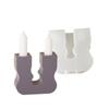 Silicone Resin Molds Candle Holder Molds S/U Shape Craft Mold Silicone Candle Base Molds Suitable for Candle Holder