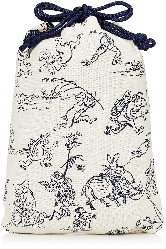 Maruzen Drawstring Shingen 20 X 28 X Featuring Japanese-made Bag, Style, 1.5 Cm, Choju-giga (animal Caricatures), White.
