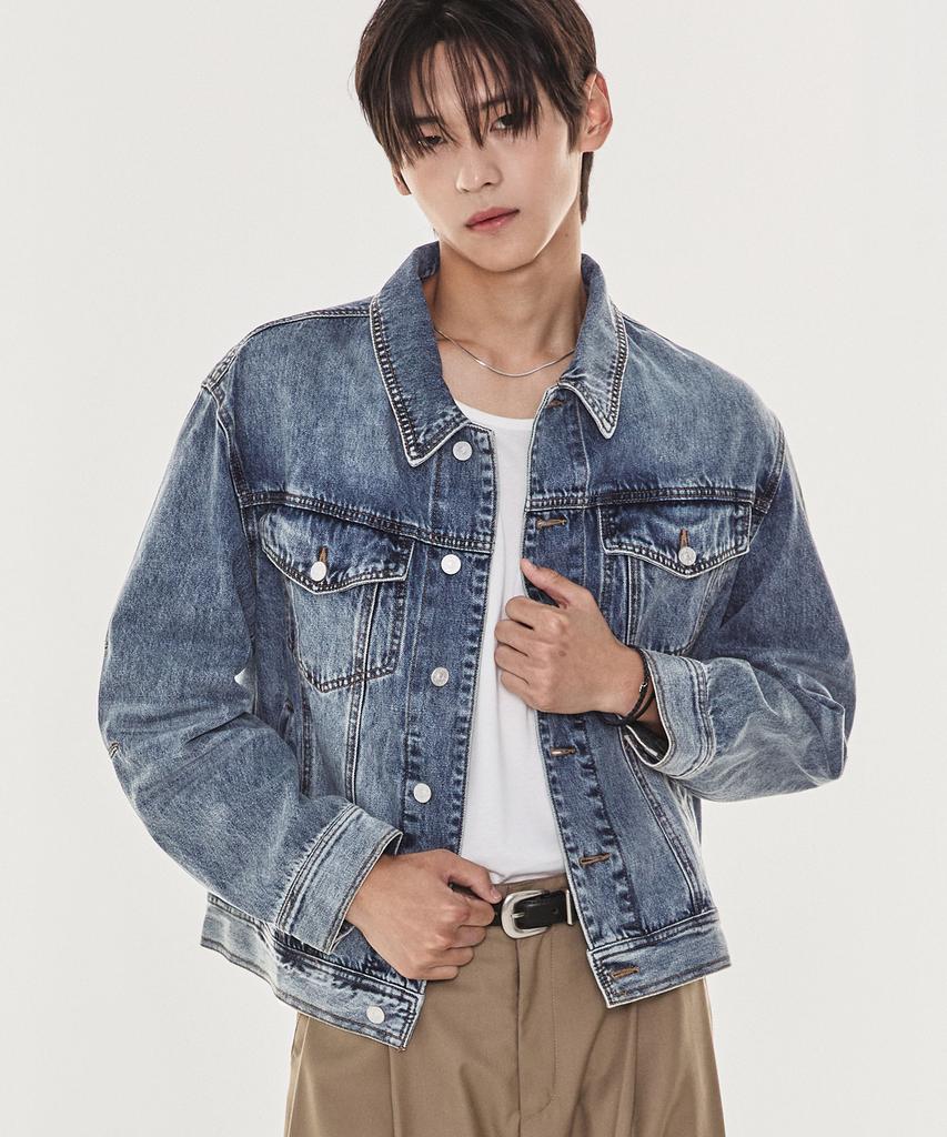 Kichul Standard Darts Denim Jacket (Greyish Blue)