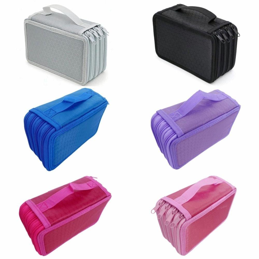 4 Layers Pencils Case 72 Holes School Stationery Bag Portable Pen Pouch  Office Accessories