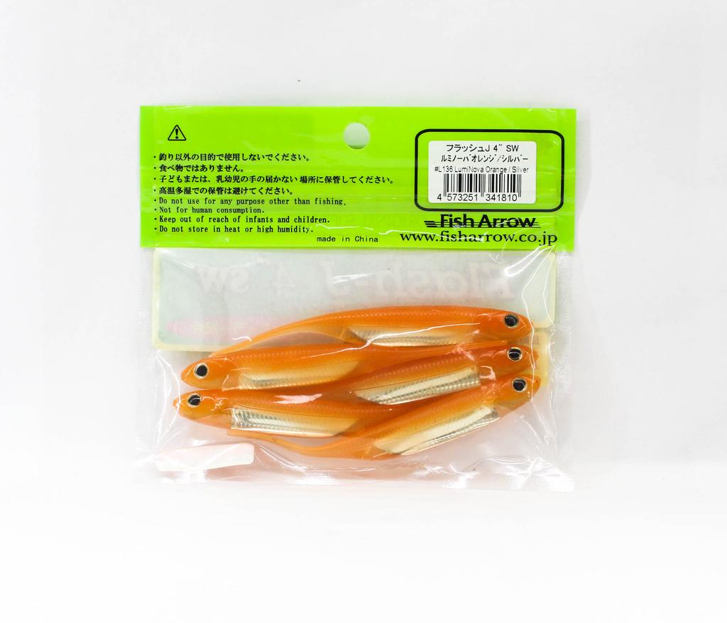 Fish Arrow Weichköder Flash J SW 4 Zoll 5 Stück pro Packung #L136 (1810)