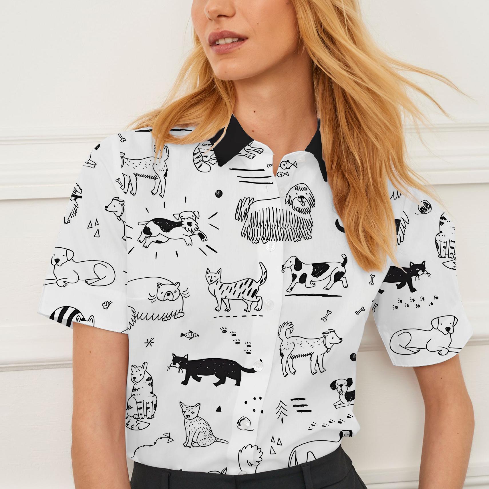 Summer Women s Clothing Cartoon Animal Pattern Design Women s Tops Fashionable Casual S