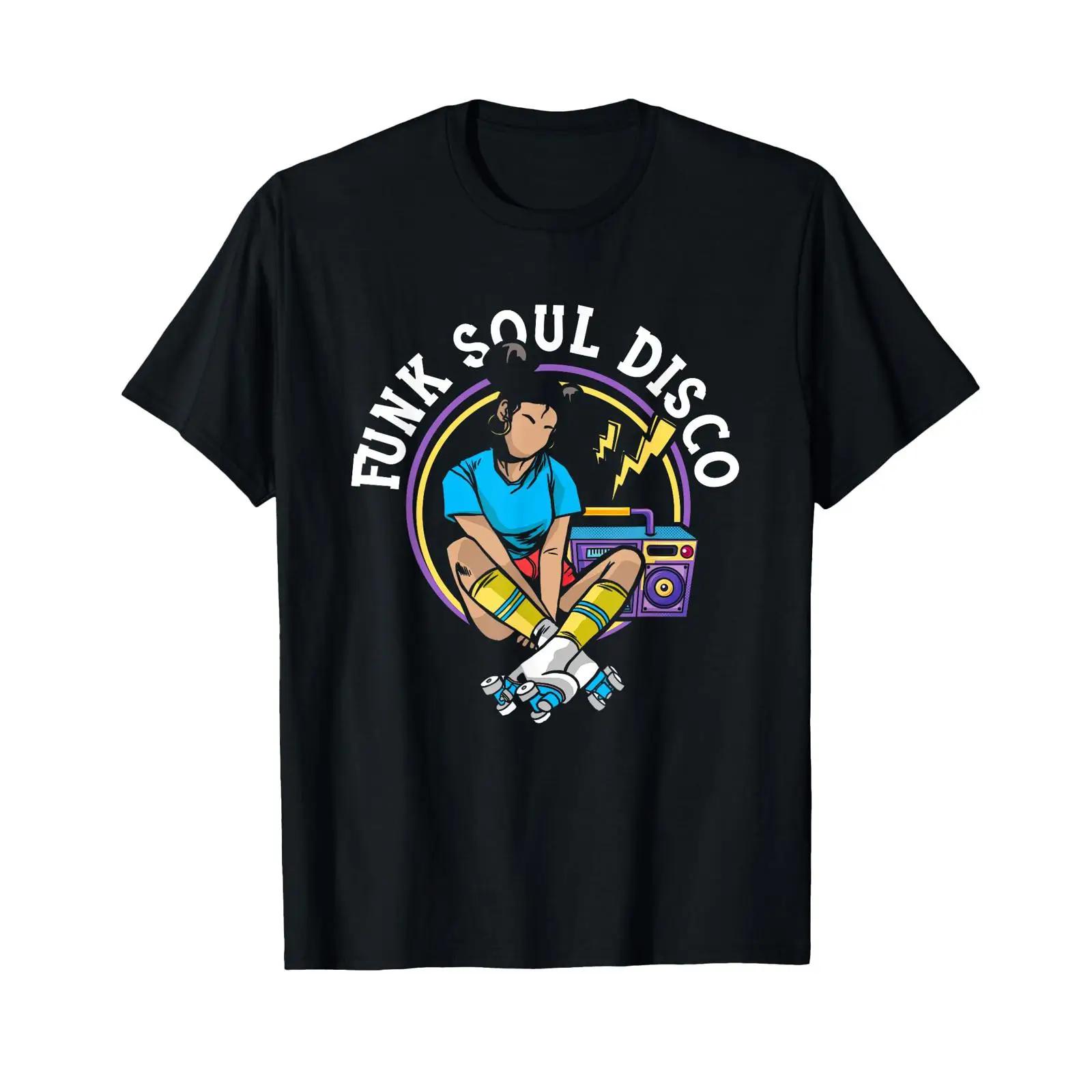 

Funk Soul Disco Rollerblades Dance Music T Shirt black s vintage Washed Unisex Slightly designer clothes Breathable 5XL різнокольоровий