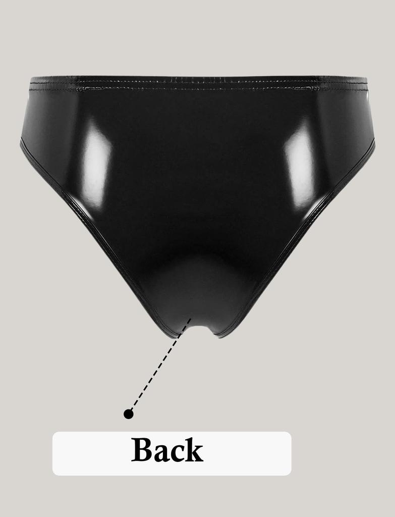 Maeau Glossy Sexy Seamless Size M Women's T-Back Panties, Lingerie, Panties, Non-Slip, Low-Rise, Non-See-Through, Black,