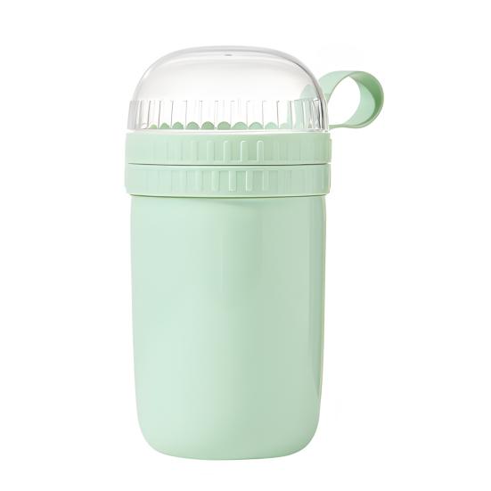 Portable Breakfast Cups Stainless Steel Lunch Cup Double-Layer Insulated Food Jar with Spoon Leakproof Travel Salad Container for Soup Salad